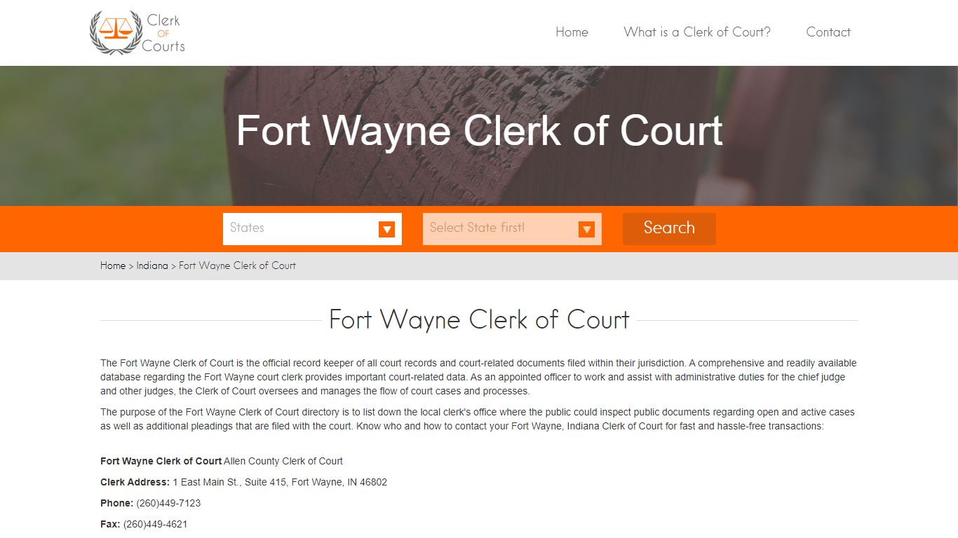 Fort Wayne Clerk of Court